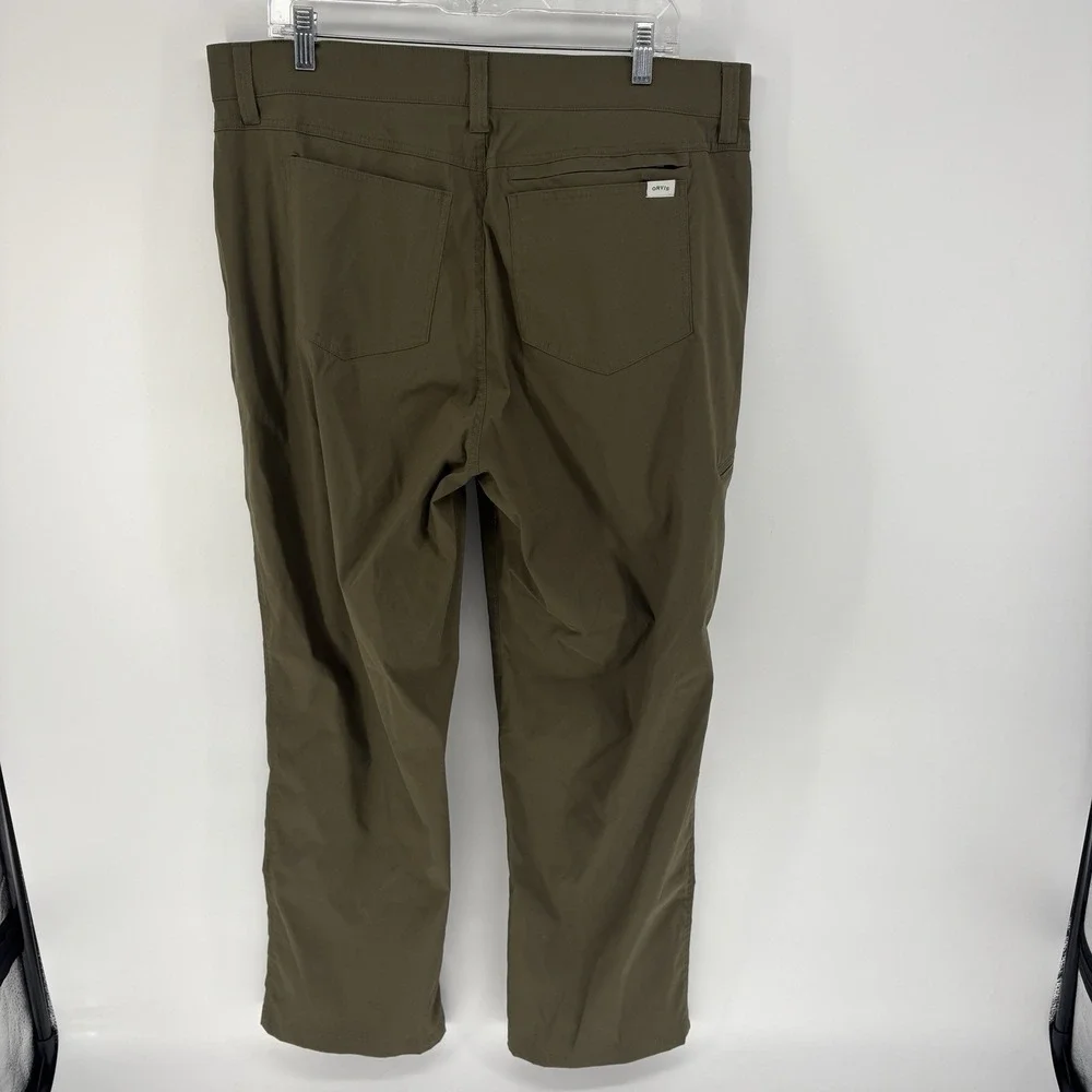 Orvis Tech Utilty Pants Green Water Repellent Stretch Golf Hiking Men 40X30‎